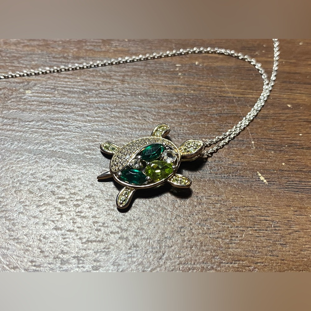 🐢Turtle necklace by KAY Jewelers • Lab & natural gems • Sterling silver - Picture 8 of 13